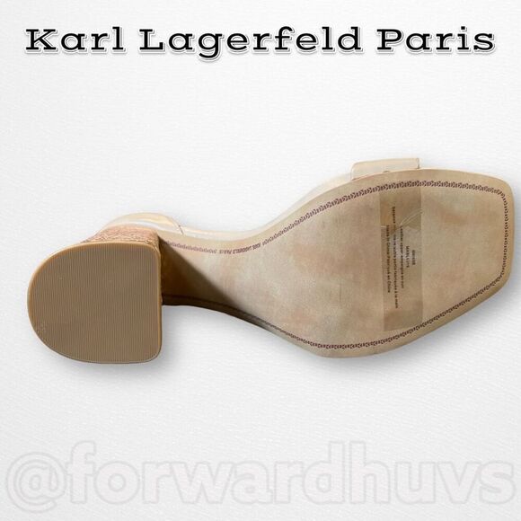 Karl Lagerfeld Paris Mabli Leather 4” High Heel Shoes Size 9 - Picture 5 of 10